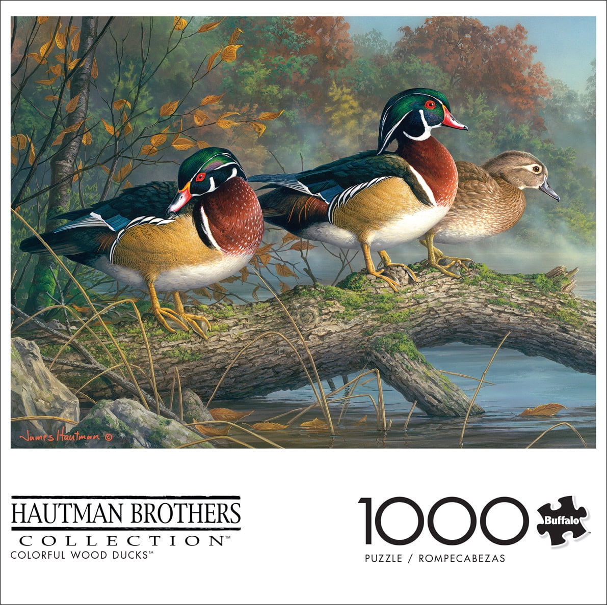 Buffalo Games 1000-Piece Colorful Wood Ducks Jigsaw Puzzle