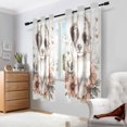 thumbnail image 2 of Yayeee Window Curtains Light Filtering 63"x42" Grommet Panel Pair Home Living Room Decor, Dog Pink Flower, 2 of 7
