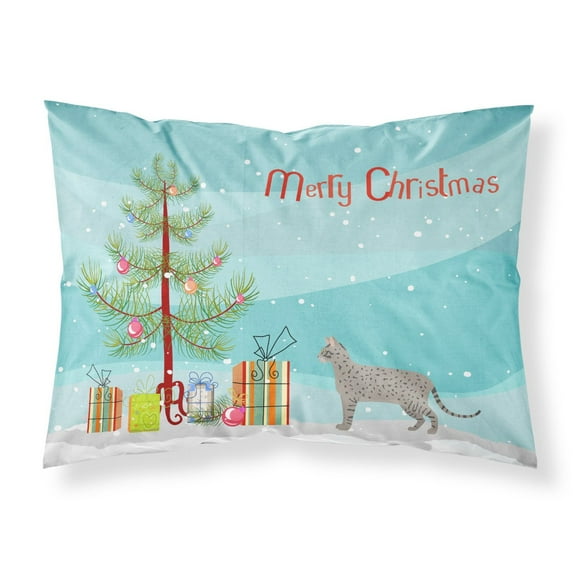 Safari 2 Cat Merry Christmas Fabric Standard Pillowcase