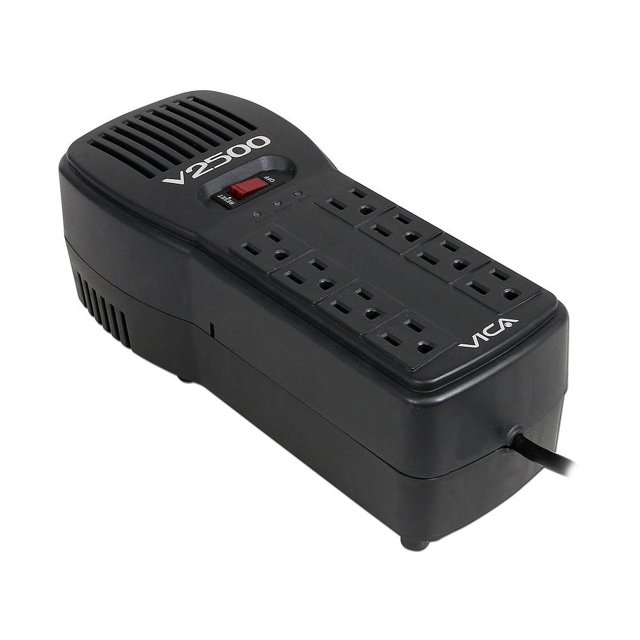 Regulador Vica V2500, 1500 Watts 2,500 VA , 8 Contactos. Vica V2500
