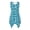 Blue Leaf Pattern, variant on Tropical Sunset Palm Print Asymmetric Beach Long Dress, Side Pockets Summer Sleeveless Dress Irregular Hem Sleeveless Sundress for Cocktail Party Vacation