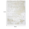 thumbnail image 5 of Vittorio 9 x 12 Handwoven Shag Area Rug, Polyester Cotton, Solid Ivory, 5 of 5