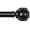 Black, variant on KAMANINA 7/8" Adjustable Single Curtain Rod with Netted Texture Finial, 28 - 48", Antique Silver