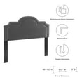 thumbnail image 5 of Headboard, Nailhead, Full Queen Size, Charcoal Grey Gray, Velvet, Modern Contemporary, Mid Century Bedroom Master Guest Suite Room, 5 of 9