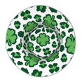 thumbnail image 2 of Daiia Leopard print St. Patrick's Day Pattern Bucket Hat - Trendy Cotton Sun Hat for Beach, Golf, Fishing - Fun Outdoor Vacation Boonie for Men and Women, 2 of 9