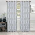 thumbnail image 6 of Superior Ribbon Blackout Curtains Set of 2, Grommet Header Cutain Panel Pair, Black, 52"W x 84"L, 6 of 7