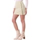 thumbnail image 4 of Falda de pana de cintura alta con decoración de botón INSPIRE CHIC para mujer, falda mini en A, color beige, 4 of 6