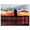 thumbnail image 2 of Pier California at Sunset with Clouds - Seashore Canvas Art Print, 2 of 3