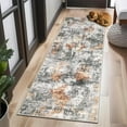 thumbnail image 1 of Twister.CK Washable Abstract Runner Rug, 2' x 8' Boho Living Room Bedroom Rug Modern Non-Slip Non-Shedding Low Pile Throw Rug for Dining Room Home, Gray, 1 of 5