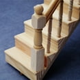 thumbnail image 4 of Naierhg Doll House Stair Sturdy With Handrail Wood Handmade Doll Staircase for Home, 4 of 7
