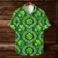 thumbnail image 5 of hlysgo St Patricks Day Hawiian Shirts for Men Shamrock Irish Printed Short Sleeve Button Down Shirts Funny St Patricks Day Tshirts Green XL, 5 of 8