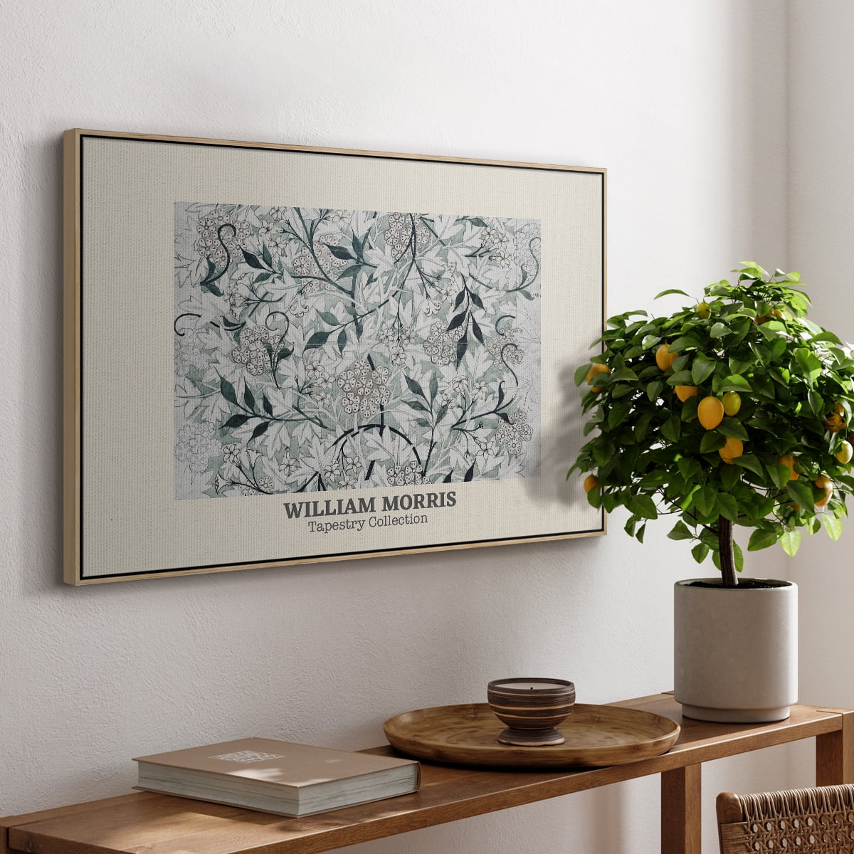 Vintage Abstract Print-XXXV Framed in Natural Wood Wood Gallery Wrapped Canvas 17 in. x 25 in.