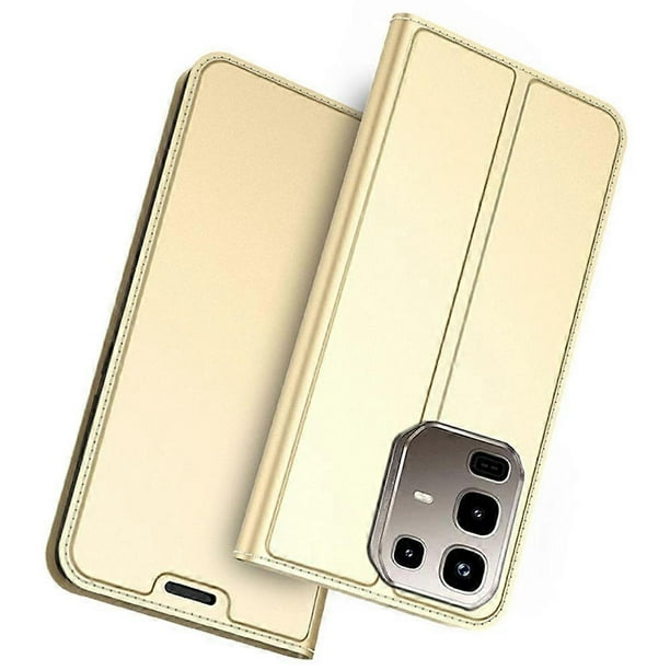 For Infinix Note 50 4G Note 50 Pro 4G Case PU Leather Phone Cover with Card Holder Stand - Black