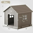 thumbnail image 6 of Dog House Outdoor Indoor with Weatherproof, Ventilated and Elevated Floor, Easy Clean Large Dog House Outdoor for Small Medium Large Dogs (Grey, 37.2" L x 40" W x 40" H), 6 of 15