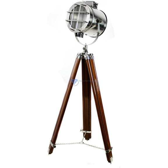 Nagina International Large Designer's Floor Lamp Hollywood Spotlight | Classic Theater Stage Light | Decorative Tripod