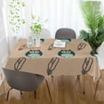 thumbnail image 6 of GZHJMY Owl Tablecloth, Rectangle Waterproof Washable Polyester Table Cover for Picnic Dinner Holiday Party Decor, 60 x 108 Inch, 6 of 7