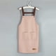 thumbnail image 3 of Delantal de cocina rosa impermeable y resistente a la grasa, lavable, resistente a la suciedad, color sólido, 3 of 6