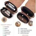 thumbnail image 3 of HLJDBB Small Crossbody Bags for Women Trendy,Leather Triple Compartment Cell Phone Crossbody Wallet Purses with Card Slots (tan), 3 of 10