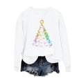 thumbnail image 4 of FDGIU 2025 Women's Sequined Snowflake Blouse – Christmas Long Sleeve Tee, Party Vacation Casual Top‌, 4 of 6