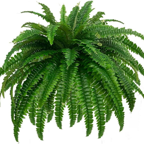 GYERB Large Fake Boston Ferns, 88 Branches Artificial Ferns, Faux Fern Plants for Home, Office, Garden Indoor Outdoor Decoration(48 inch,1pack)