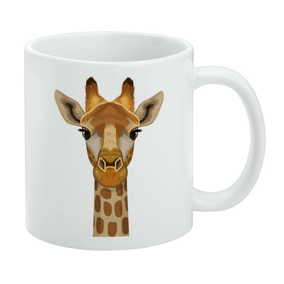 Cute Giraffe and Sky Zoo Animal Safari White Mug