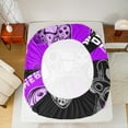 thumbnail image 5 of Feelyou 3D Gamepad Lover Queen Sheet Sets for Teens, Video Gaming Gamer Flat Sheet, Purple Cartoon Game Theme Queen Fitted Sheet, Lightweight Room Decor, 4 Pieces, 5 of 7