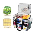 thumbnail image 2 of FORMRS Insulated Cooler Bag 24 Cans Capacity Soft Leakproof Lunch Box with Side Pockets, Blue Retro Shapes, 2 of 7