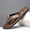 Brown, variant on Men's Classic Leather-Look Casual Flip-Flop Sandals