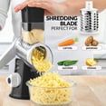 thumbnail image 5 of Zulay Kitchen Cheese Grater Hand Crank, Grater For Kitchen With Reinforced Suction - Rotary Cheese Grater With 3 Replaceable Stainless Steel Blades, Black, 5 of 6