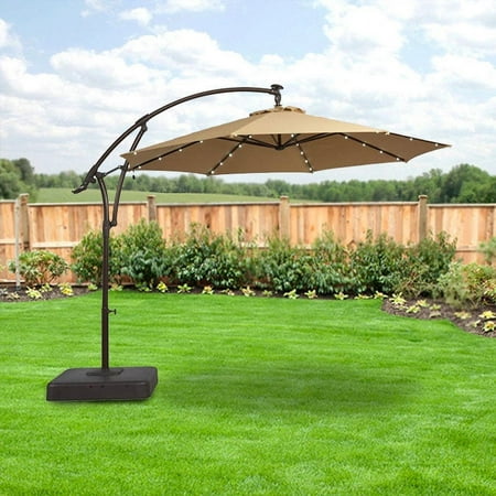 Garden Winds Replacement Canopy Top for Hampton Bay Solar Offset Umbrella- REPLACEMENT CANOPY TOP COVER ONLY – METAL FRAME NOT INCLUDED