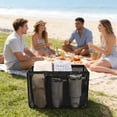 thumbnail image 3 of Bxaolu Mesh Shower Caddy Portable for Dorm Room Essentials, Polyester Large Shower Tote Bag with Dual Handles, Multi-Pocket Quick-Dry Toiletry Organizer for Travel, Beach, Camping, Gym, 3 of 7