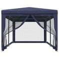 thumbnail image 3 of Carevas Party Tent with 6 Mesh Sidewalls Blue 9.8'x19.7' HDPE, 3 of 7