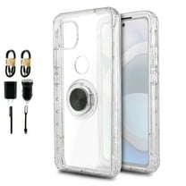 Value Pack   for Motorola One 5G ACE Moto G 5G Full Body Ring Case Built In Screen Protector Hybrid Clear Phone Case Magnet Mount Ready Grip Grids Kick stand Slim Shock Bumper Cover