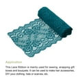thumbnail image 4 of Uxcell 5.9 inch Wide Polyester Floral Pattern Lace Trim Ribbon for Sewing Making Dark Green 3 Yard, 4 of 7