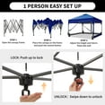 thumbnail image 3 of Ainfox 12x12 One-Push Pop up Canopy Tent with Transparent PVC Sidewalls,Instant Outdoor Shade Gazebos with Weighted Sandbags,Navy, 3 of 9