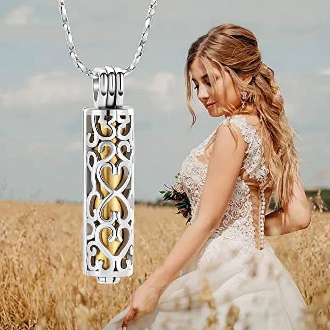 Butterfly Heart Crystal Urn Necklace for Women – KingWood Clocks Décor &  More