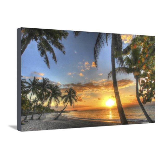 Smathers Beach Sunrise 2 Stretched Canvas Print Wall Art ...