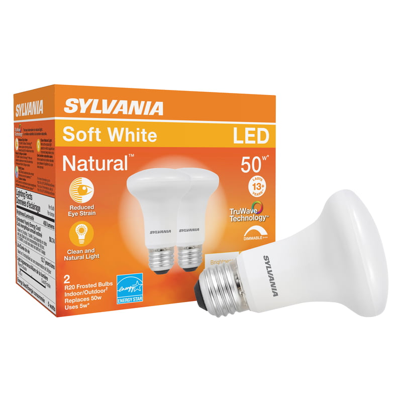 spin Atticus Refinement Osram Sylvania 3005239 50W R20 E26 LED Bulb&#44; Soft White - Pack of 2 -  Walmart.com