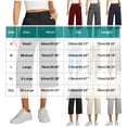 thumbnail image 4 of FAHXNVB Cargo Capris for Women Straight Leg High Waisted Work Capri Pants Summer Loose Fit Cropped Trousers with Pockets,M,Brown, 4 of 7