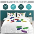 thumbnail image 5 of 3 Pcs Soft Bedding Set, Includes 1 Duvet Cover with Zipper And 2 Pillow Shams,Falling Blocks Full(79"×90"), 5 of 8