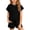 Black, variant on ITSAME Girls Outfits 2-Piece Crewneck T-Shirt&Shorts with Pockets Summer Casual Loungewear Set Khaki Size 11