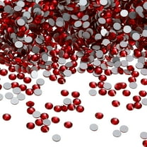 Uxcell SS8 Round Flatback Rhinestones 2.3-2.5mm Crystal Glass Gems Diamonds for DIY Crafts Clothes Shoes Nail Art Decoration, Red 2880Pcs