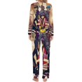 thumbnail image 2 of Gorillaz Womens Pajama Set Loungewear Cozy Soft House Wear Sets Long Sleeve Round Neck T Shirt Top Bottom Pants Sleepwear, 2 of 9