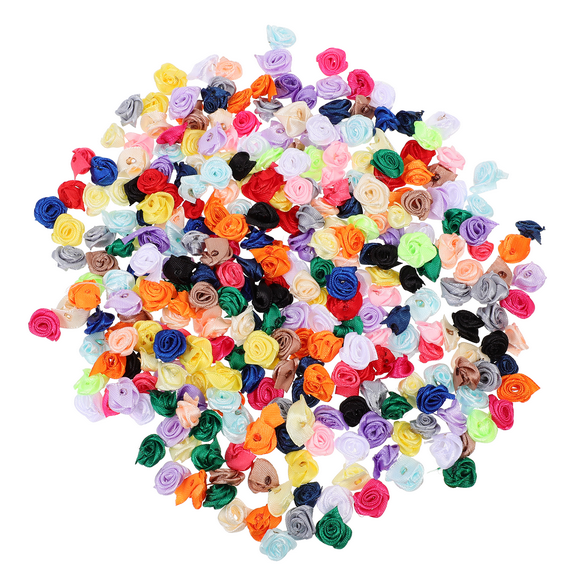 300Pcs DIY Bulk Flowers Simulation Rose Head Clip Flowers DIY Flower Materials