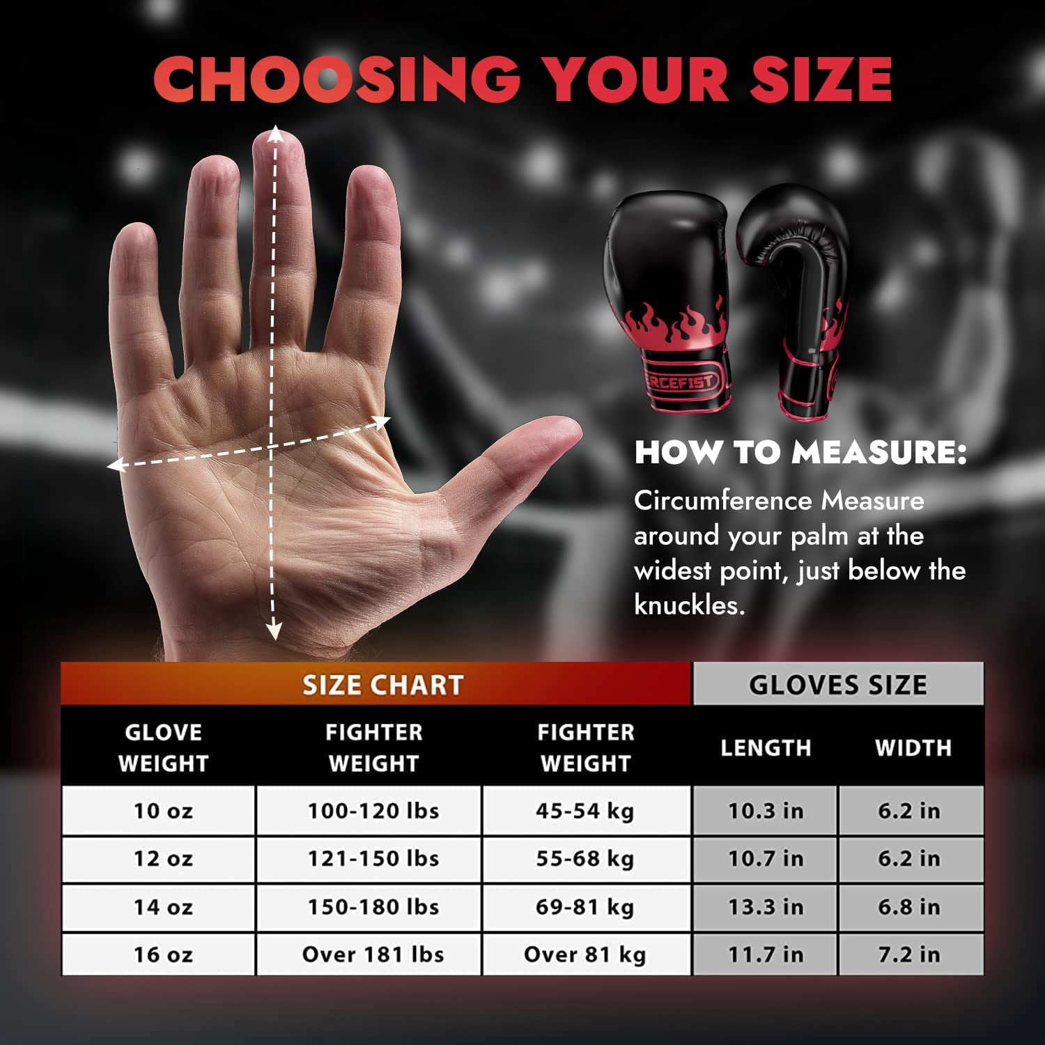 FIERCEFIST Boxing Gloves Men Women - Professional Training Sparring, Kickboxing, Muay Thai, MMA, Taekwondo, fitness for Punching Focus Mitts Pad Workout, Kids, Ventilated Palm, 12oz Red