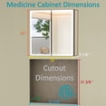thumbnail image 4 of Grand Medicine Cabinet with Mirror and Lights, Recessed/Mount Bathroom Medicine Cabinets, Defogger Mirror, Adjustable Shelves, Dimmable, Black, 4 of 8