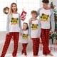 thumbnail image 3 of Pijamas familiares navideños a juego, conjuntos de pijamas a cuadros blancos y negros, árboles de coco, Navidad en julio, 3 of 4