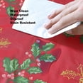 thumbnail image 6 of Newbridge Red Golden Holly and Berry Christmas 60 x 84 inch Rectangle Vinyl Flannel Backed Tablecloth, 6 of 9
