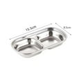 thumbnail image 6 of Sauce Dish Stainless Steel Divided Sauce Dip Bowl Durable Vinegar Soy Spice Condiment Tray for Home Restaurant, 6 of 7