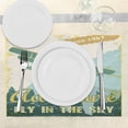 thumbnail image 3 of Ambesonne Vintage Place Mats Set of 4, Adventure in Sky Plane, Standard Size, Multicolor, 3 of 6